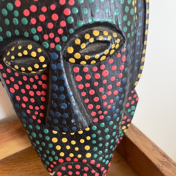 Wooden Painted Mask - Picture 4 of 4